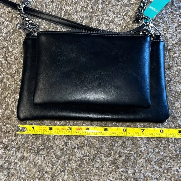 Maurice’s Black Crossbody Bag with Chain Strap NWT - Picture 8 of 9